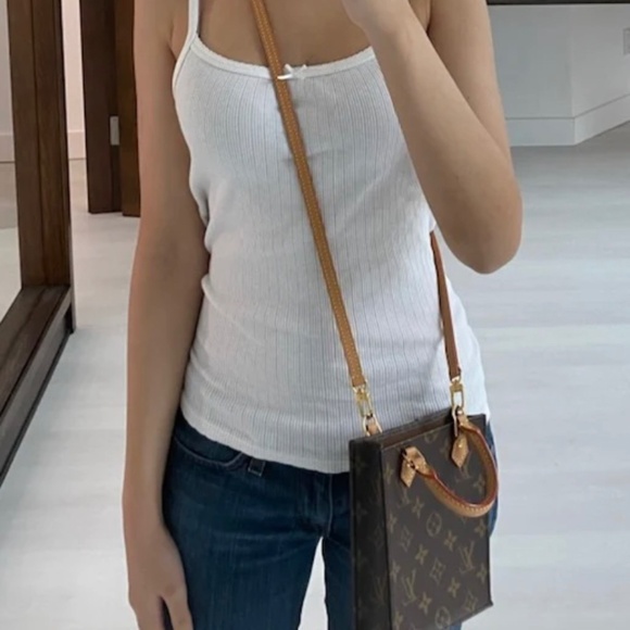 Authentic Louis Vuitton Monogram Petit Sac Plat - Picture 10 of 12